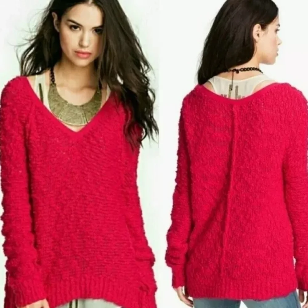 Free People Songbird Nubby Textured Sweater